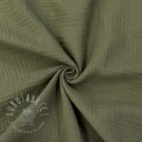 Mușelină dark moss green ORGANIC