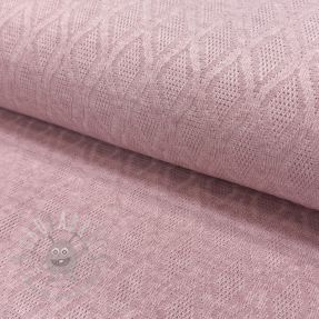 Tricot Knitted jacquard Diamond light pink