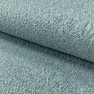 Tricot Knitted jacquard Diamond ocean blue