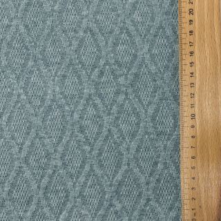 Tricot Knitted jacquard Diamond ocean blue
