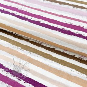 Țesătură din bumbac Big stripes Snoozy old pink