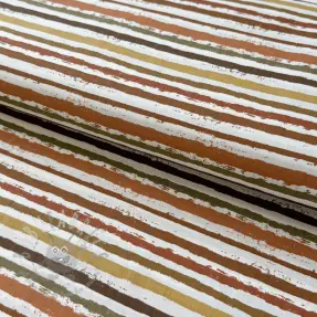 Țesătură din bumbac Small stripes Snoozy brick