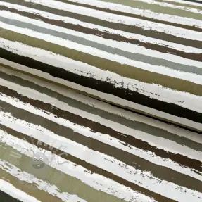 Țesătură din bumbac Big stripes Snoozy taupe