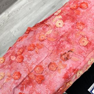 Țesătură din bumbac TIE DYE EMBROIDERY Poppy design K 2nd class