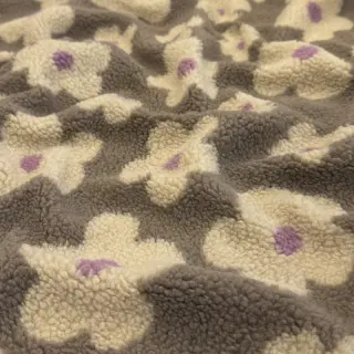 Stofă palton TEDDY JACQUARD Flowers taupe/beige