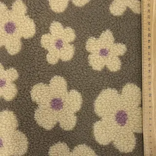 Stofă palton TEDDY JACQUARD Flowers taupe/beige