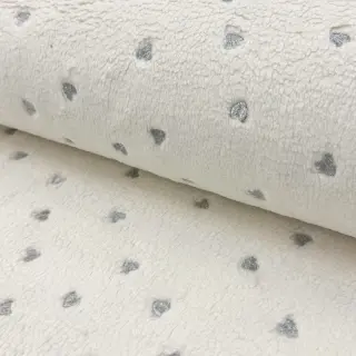 Stofă palton TEDDY Tossed hearts silver