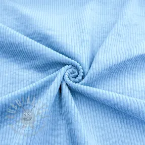 Catifea raiată 6W WASHED STRETCH light blue