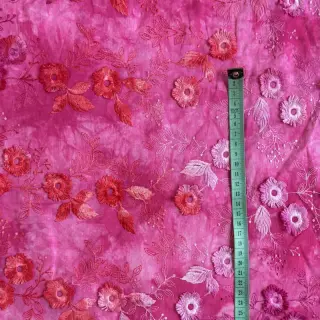 Țesătură din bumbac TIE DYE EMBROIDERY Poppy design U