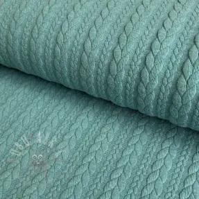 Tricot Knitted jacquard Cably dark green