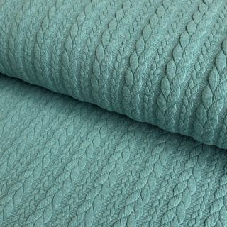 Tricot Knitted jacquard Cably dark green