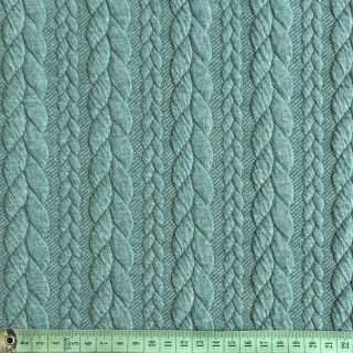Tricot Knitted jacquard Cably dark green