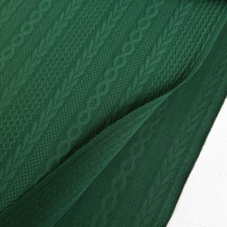 Tricot Knitted jacquard Cable forest green