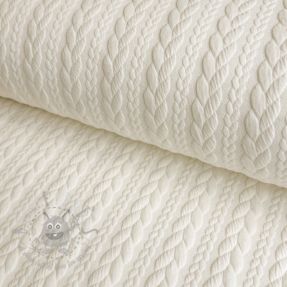 Tricot Knitted jacquard Cably off white