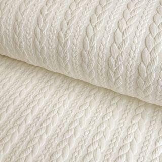 Tricot Knitted jacquard Cably off white