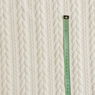Tricot Knitted jacquard Cably off white