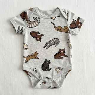 Tricot Lazy cats ecru melange