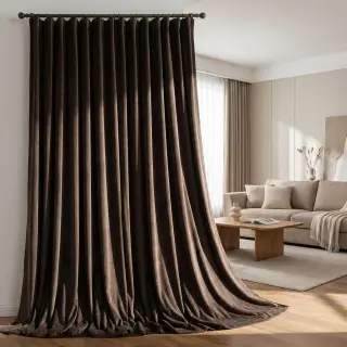 Tesătură din catifea VELVET PREMIUM dark chocolate