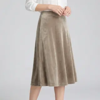 Tesătură elastică din catifea VELVET STRETCH taupe