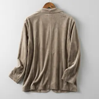 Tesătură elastică din catifea VELVET STRETCH taupe