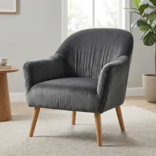 Tesătură elastică din catifea VELVET STRETCH dark grey