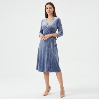 Tesătură elastică din catifea VELVET STRETCH blue