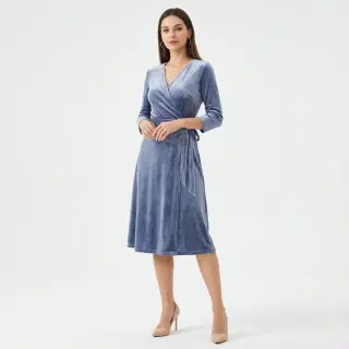 Tesătură elastică din catifea VELVET STRETCH blue