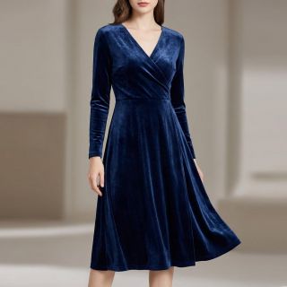 Tesătură elastică din catifea VELVET STRETCH navy