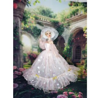 Tul pentru TUTU Rainbow HEARTS light pink