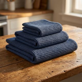 Țesătură din bumbac waffle dark jeans