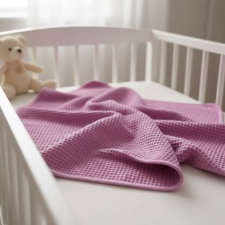 Țesătură din bumbac waffle pink