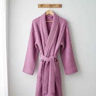 Țesătură din bumbac waffle pink
