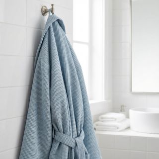 Țesătură din bumbac waffle blue heaven