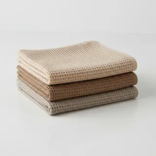 Țesătură din bumbac waffle khaki