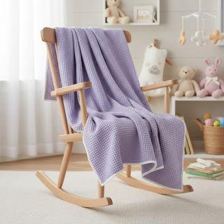 Țesătură din bumbac waffle bright lilac