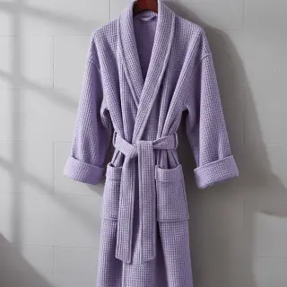 Țesătură din bumbac waffle bright lilac