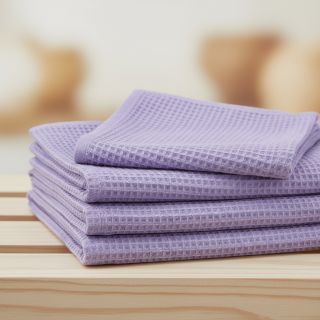 Țesătură din bumbac waffle bright lilac