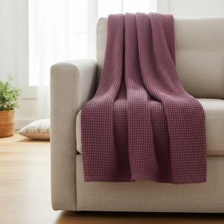 Țesătură din bumbac waffle purple