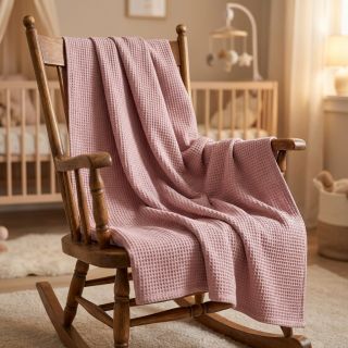 Țesătură din bumbac waffle lilac