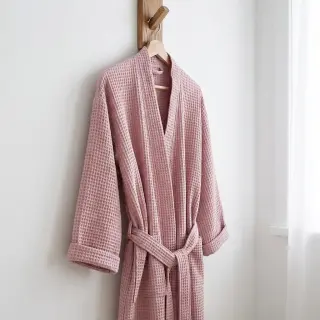 Țesătură din bumbac waffle lilac