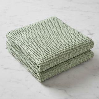 Țesătură din bumbac waffle dark mint