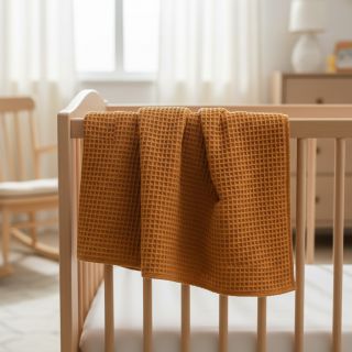 Țesătură din bumbac waffle rust