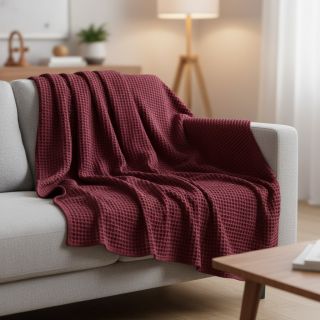 Țesătură din bumbac waffle berry