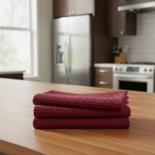 Țesătură din bumbac waffle berry