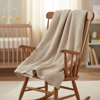 Țesătură din bumbac waffle camel