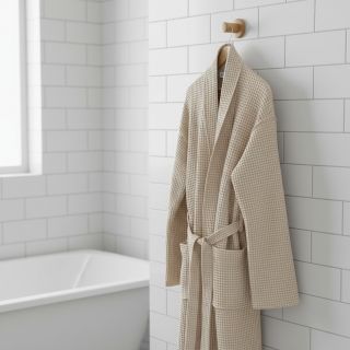 Țesătură din bumbac waffle camel