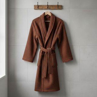 Țesătură din bumbac waffle brique