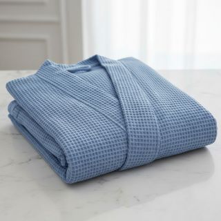 Țesătură din bumbac waffle blue