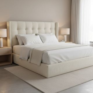 Țesătură din bumbac waffle ecru