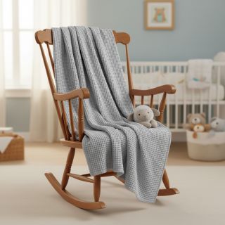 Țesătură din bumbac waffle grey